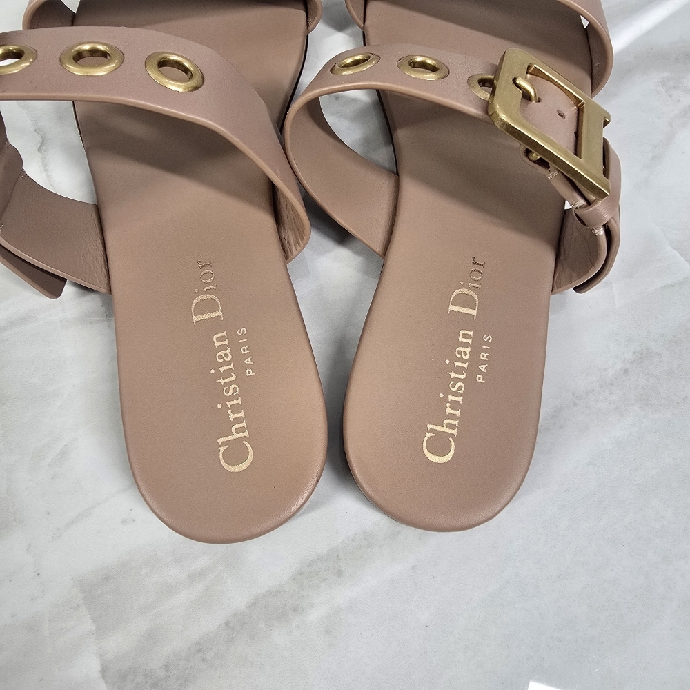 Christian Dior Sandals with Gold Buckle - Picture 5 of 9